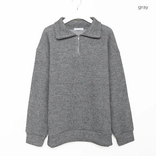 Unisex Basic Half-Zip Knit