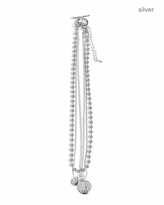 Layered buckle necklace