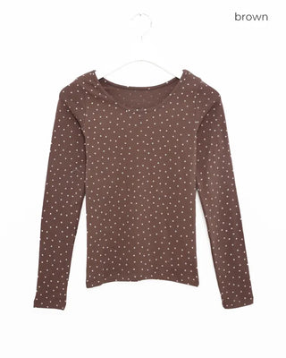 Mini Star Gel Neck Long T-Shirt