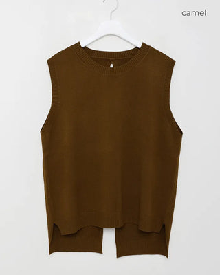 Back button detail knit vest