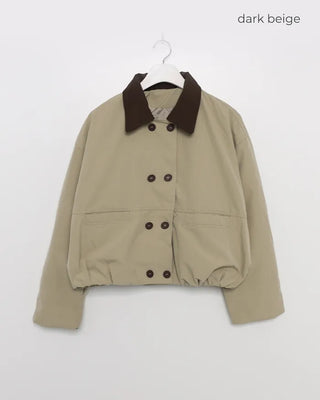 Two-tone double-breasted jacket