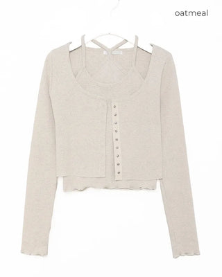 Halter neck & cardigan set
