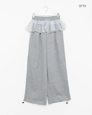 Chiffon-lined sweatpants