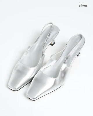 Square-cut sling bag mules