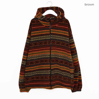 (Unisex) Ethnic Pattern Fleece Hoodie
