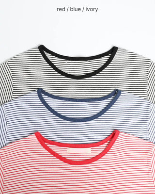 Striped crew neck T-shirt