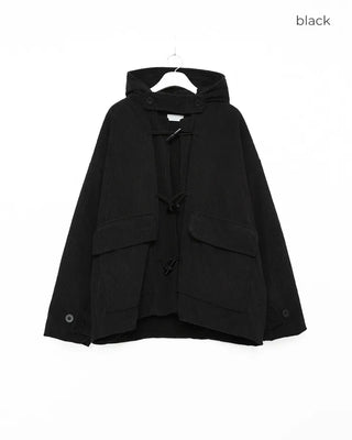 Suede hooded sheepskin jacket