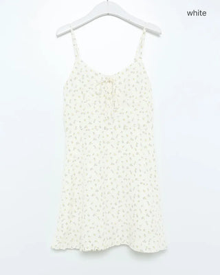 Mini Flower Ribbon Mini Dress