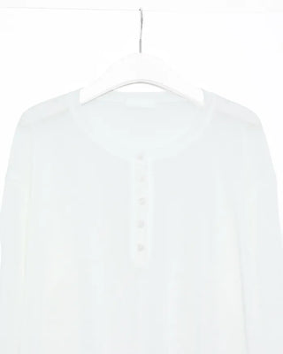 Henley neck sheer knit