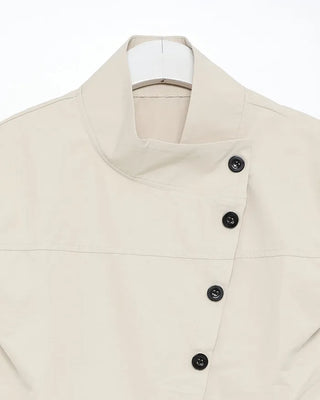 Slim, asymmetrical button blouse