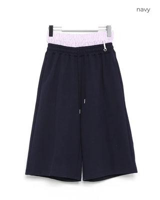 Layered sweat shorts