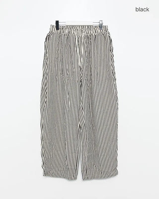 Striped pants with string waistband