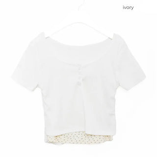 Button-neck T-shirt