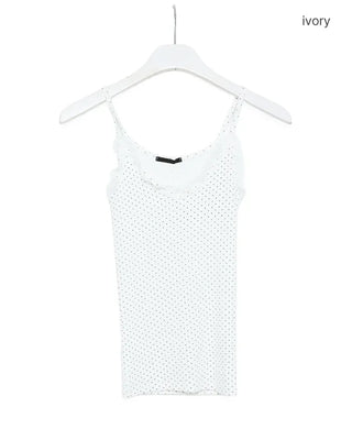 Polka dot lace camisole