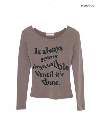 Lettering See-Through T-Shirt