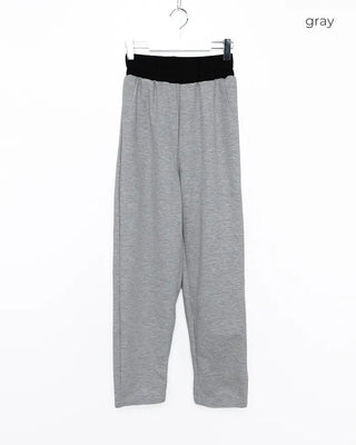 Two-tone wide sweatpants