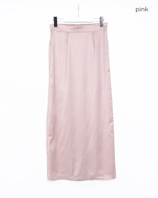 Satin long skirt
