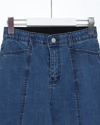 Blue slit point denim pants