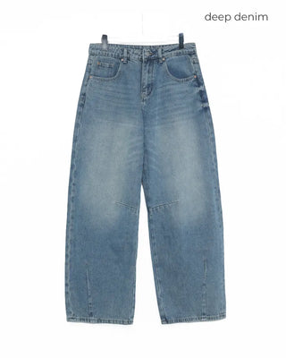 York Point Whisker Wash Wide Denim