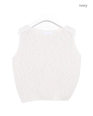 Linen knit sleeveless dress