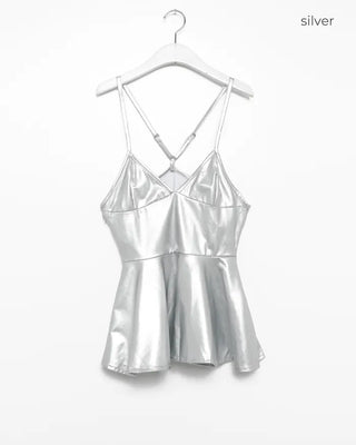 Camisole leather dress