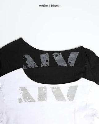 Neck print slim fit T-shirt