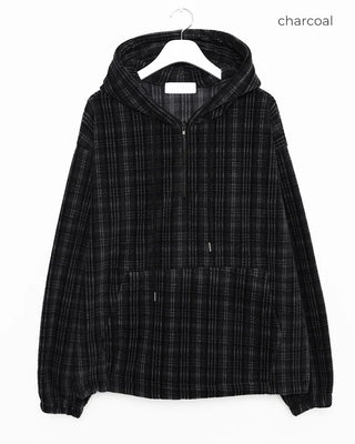 (Unisex) Lulu Check Fleece Hood