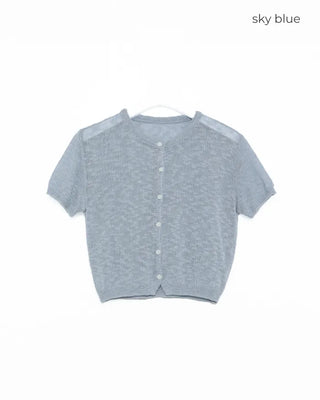 Short-sleeved cardigan