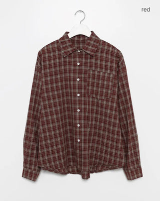 Checked oversized shirt