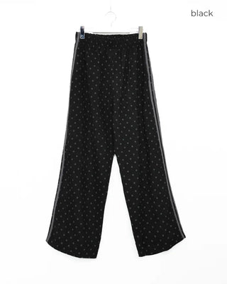 Polka dot corduroy track pants