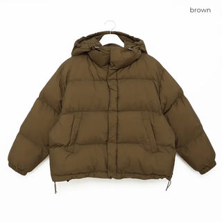 Hooded padded collar jacket