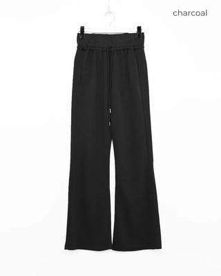 Elastic waist bootcut pants