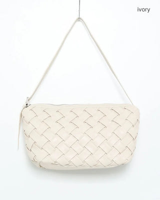 Grid pattern leisure shoulder bag