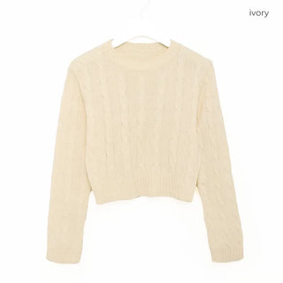 Cropped Cable Knit