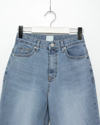 Wide bootcut denim pants