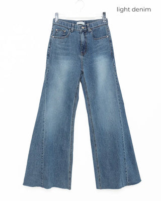 Slit detail denim pants