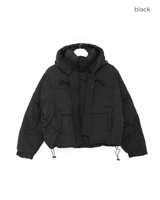 Ribbon Hooded Down Jumper