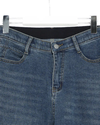 Straight denim pants