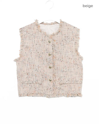Modern tweed vest