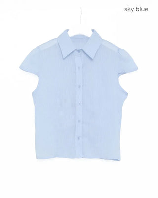 Smol Stripe Cap Sleeve Shirt