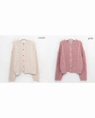 Diamond Pressure Round Cardigan