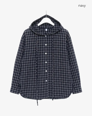 Hoodie check shirt