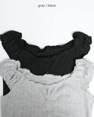 Shirred lace blouse