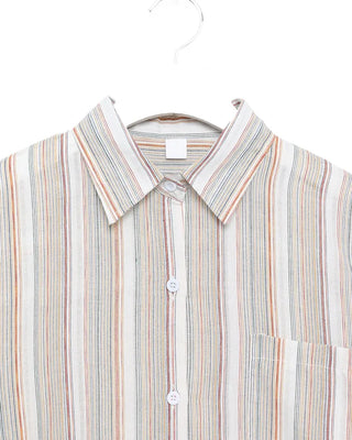 One-pocket multi-stripe shirt