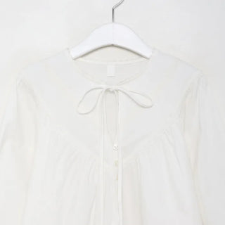White Shirred Mini Dress