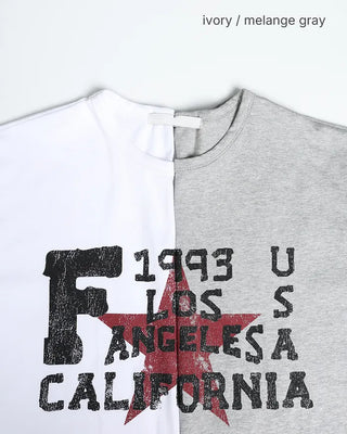 (Unisex) Star Vintage Lettering Half T-Shirt