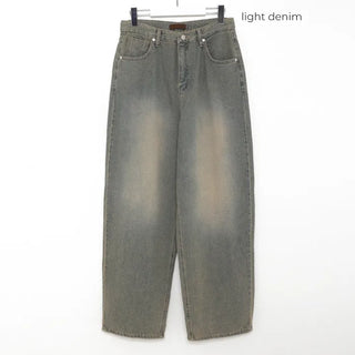 Vintage wide-leg denim pants