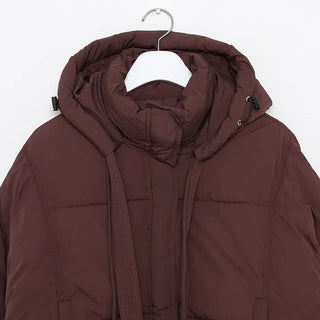 Ribbon Hooded Down Jumper