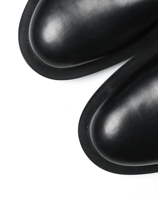 T-strap buckle loafers