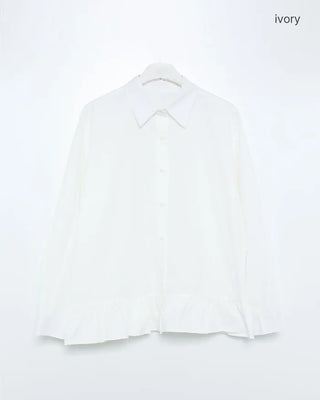 Frilled collar shirt
